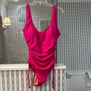Vibrant Pink Ruched Swimsuit NWT
